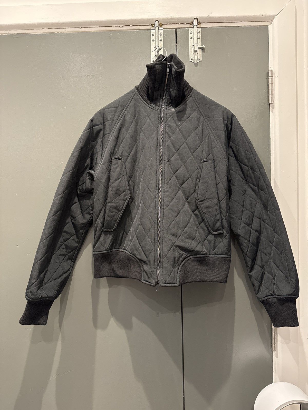 image of Stefan Cooke Quilted Bomber in Black, Men's (Size Large)