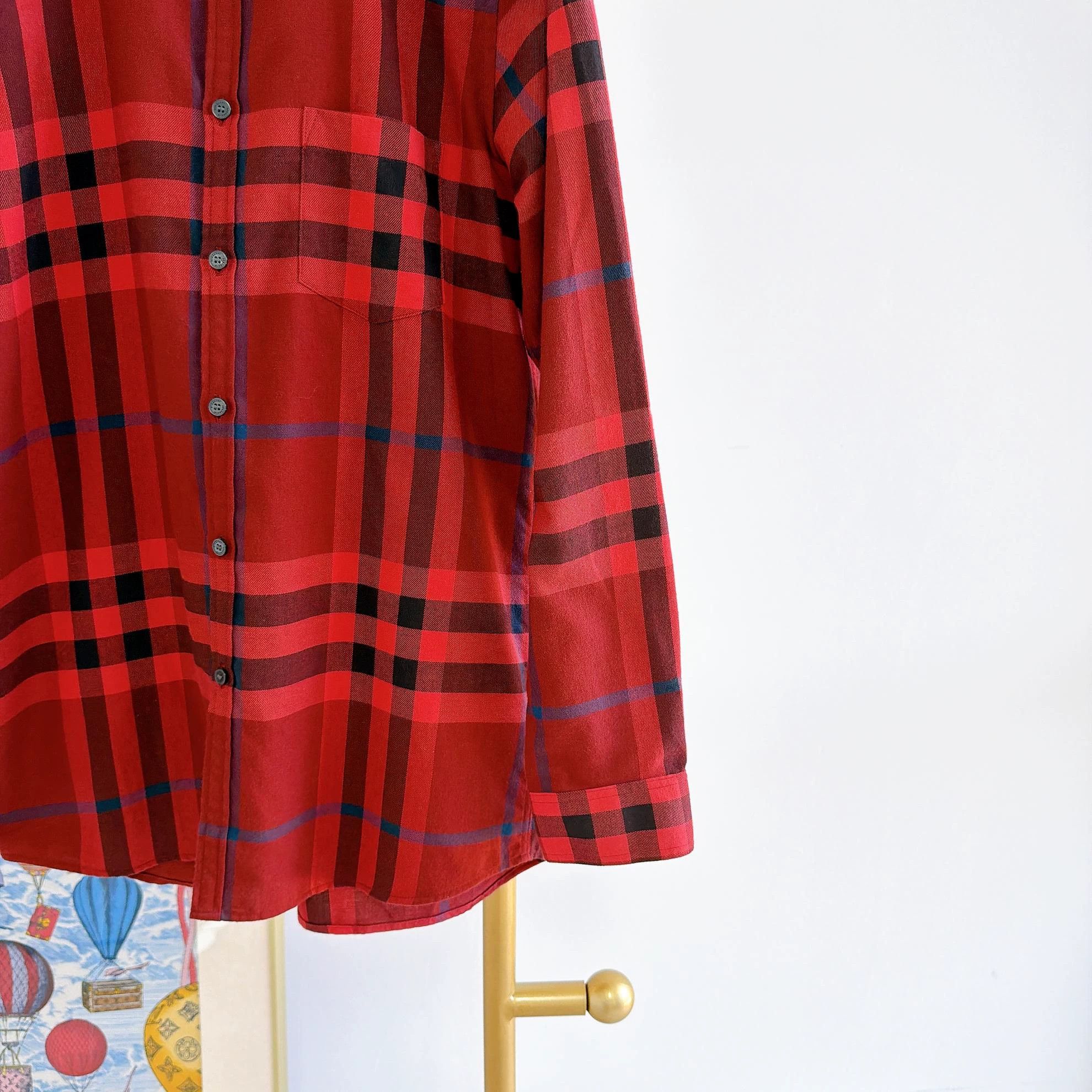 Burberry Burberry Red Check Shirt 14Y Size XS / US 0-2 / IT 36-38 - 4 Thumbnail