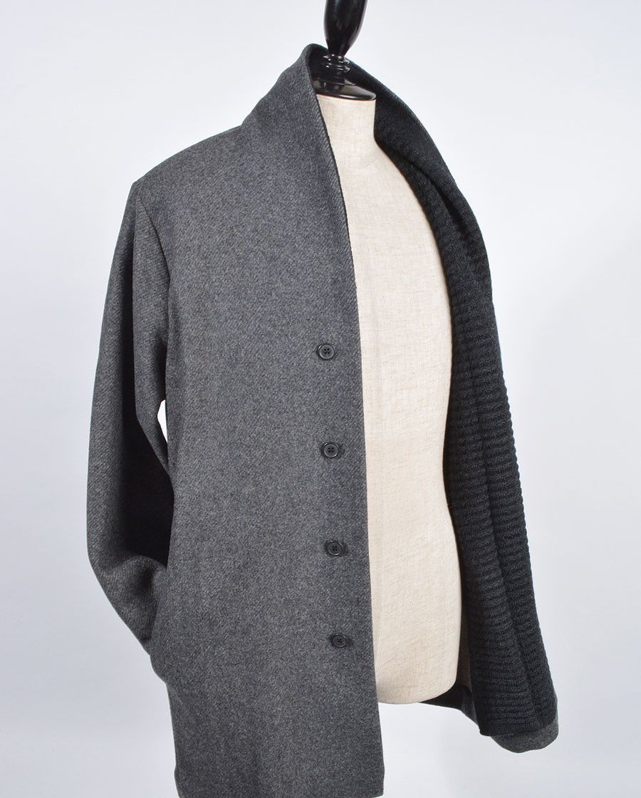 image of Stephan Schneider Score Coat In Smoke in Grey, Men's (Size Medium)