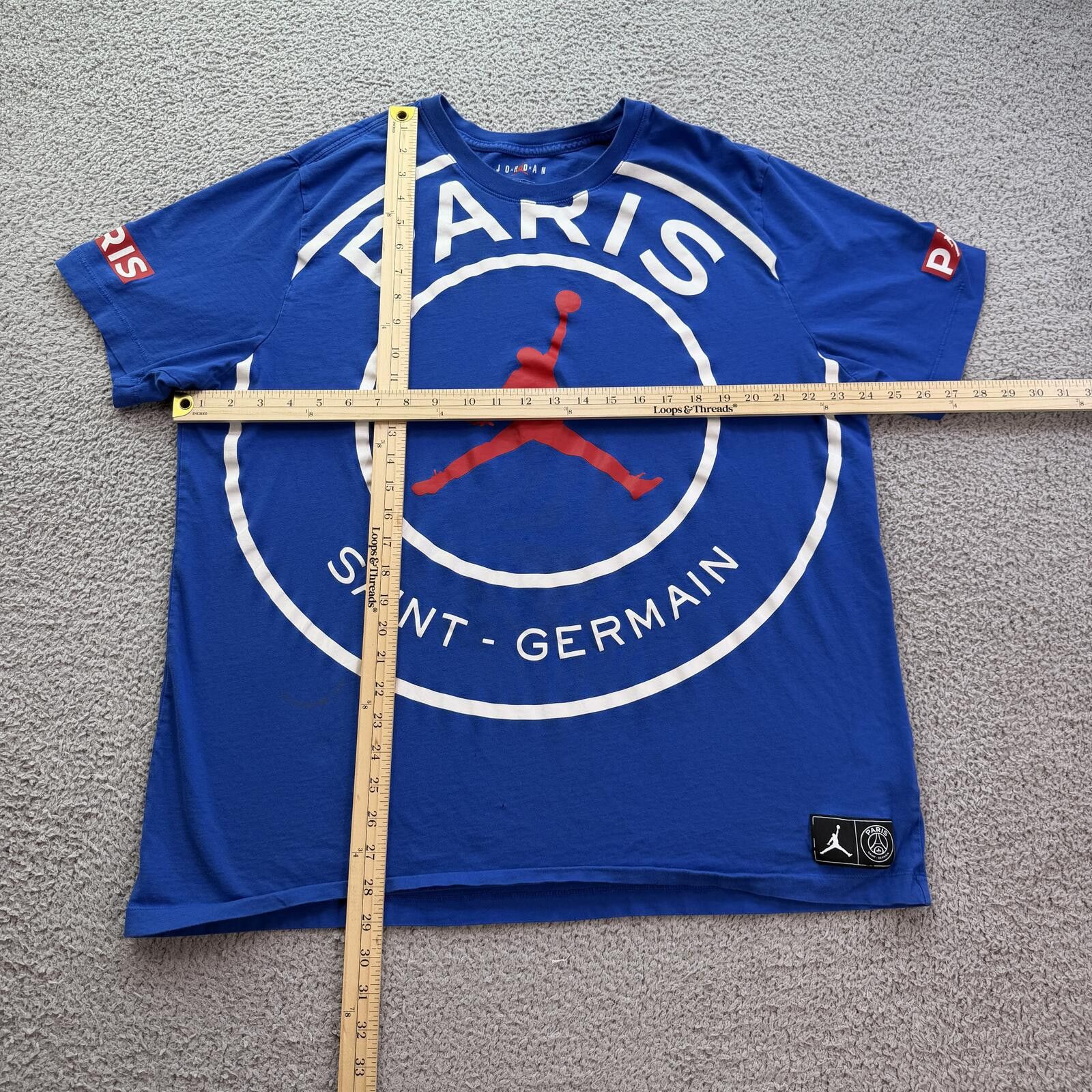 Nike Jordan PSG Paris Saint Germain T Shirt Blue XXL Nike Jumpman Size US XXL / EU 58 / 5 - 2 Thumbnail