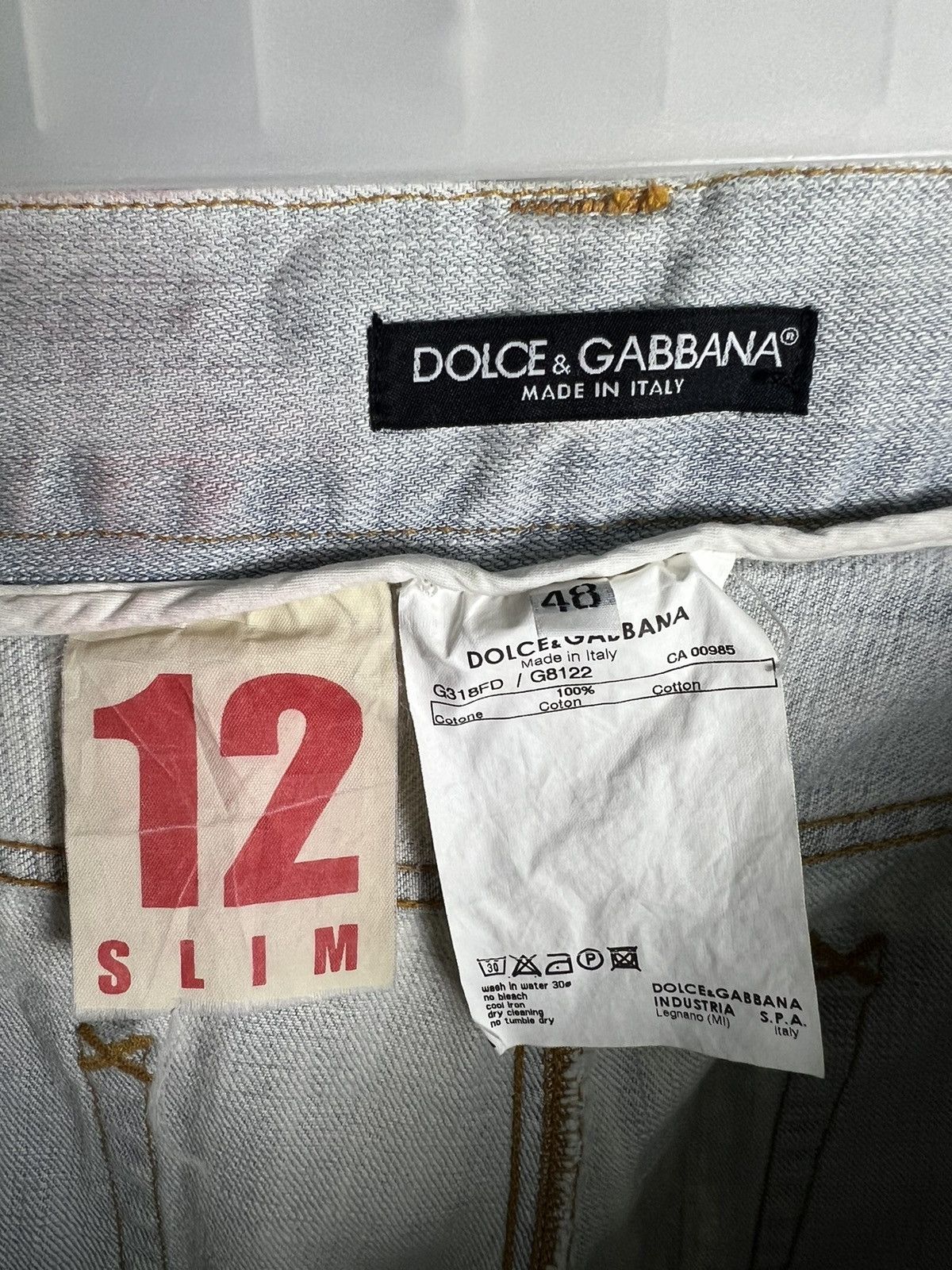 Dolce & Gabbana × Vintage Vintage Distressed Dolce&Gabbana "Love Me" Flower Denim Size US 36 / EU 52 - 10 Thumbnail