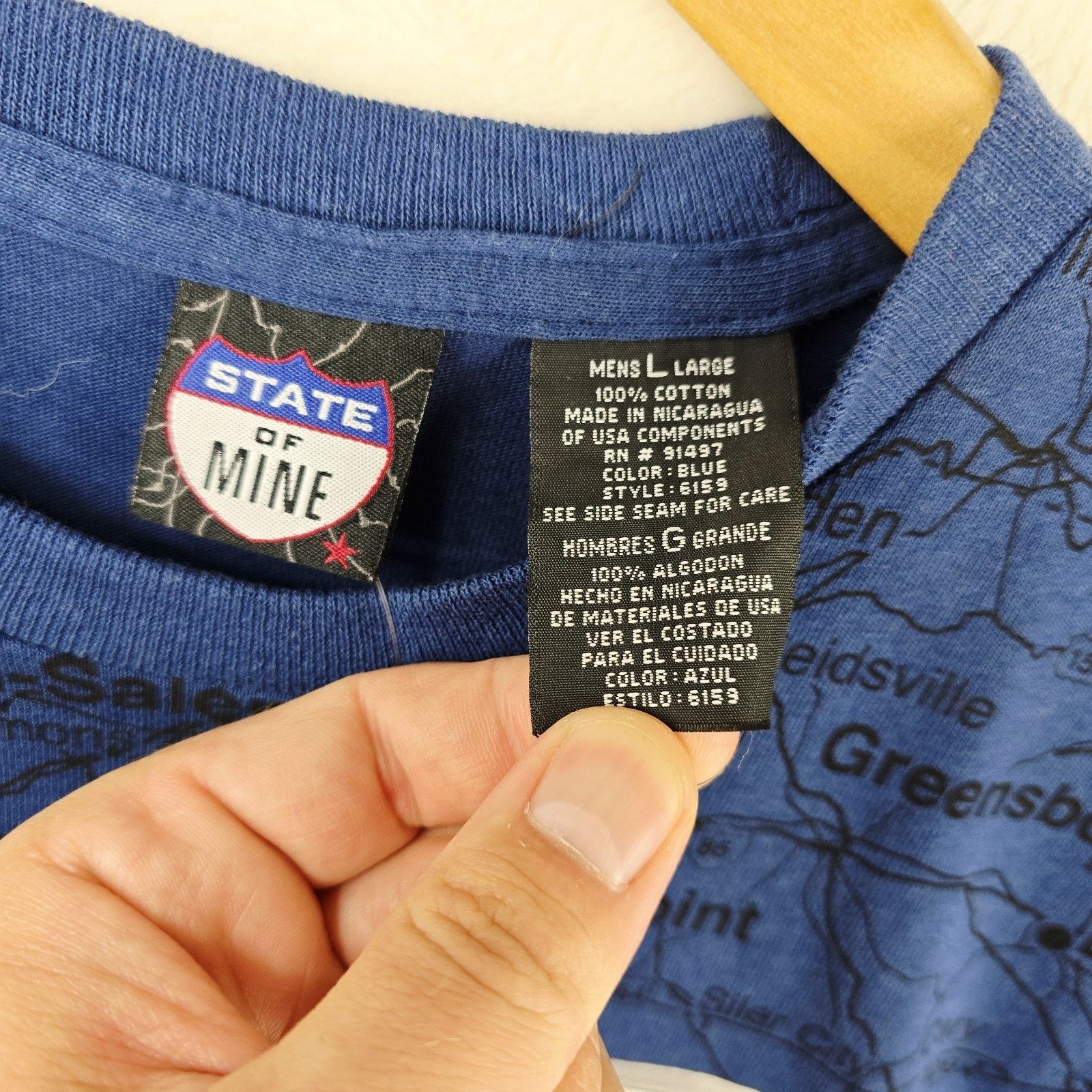 Other NWT Vintage State Of Mine South Carolina Map AOP Shirt Large Size US L / EU 52-54 / 3 - 5 Thumbnail