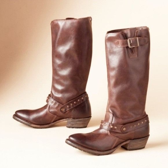 Vintage Shoe Company Holly Brown Leather Equestrian Boots