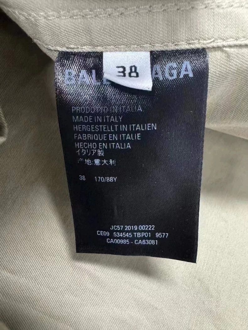 Balenciaga Balenciaga size 38 Khaki Back Logo Tactical Shirt Size M / US 6-8 / IT 42-44 - 5 Thumbnail