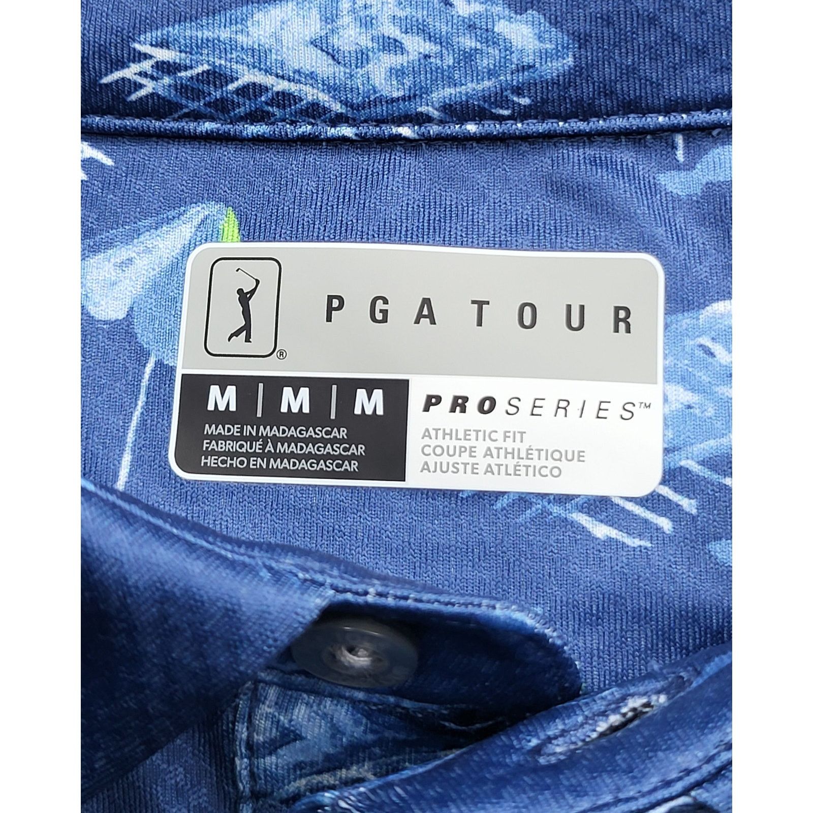 PGA Tour NWOT PGA Tour Men's Beach Print Performance Golf Polo Size M Size US M / EU 48-50 / 2 - 4 Thumbnail