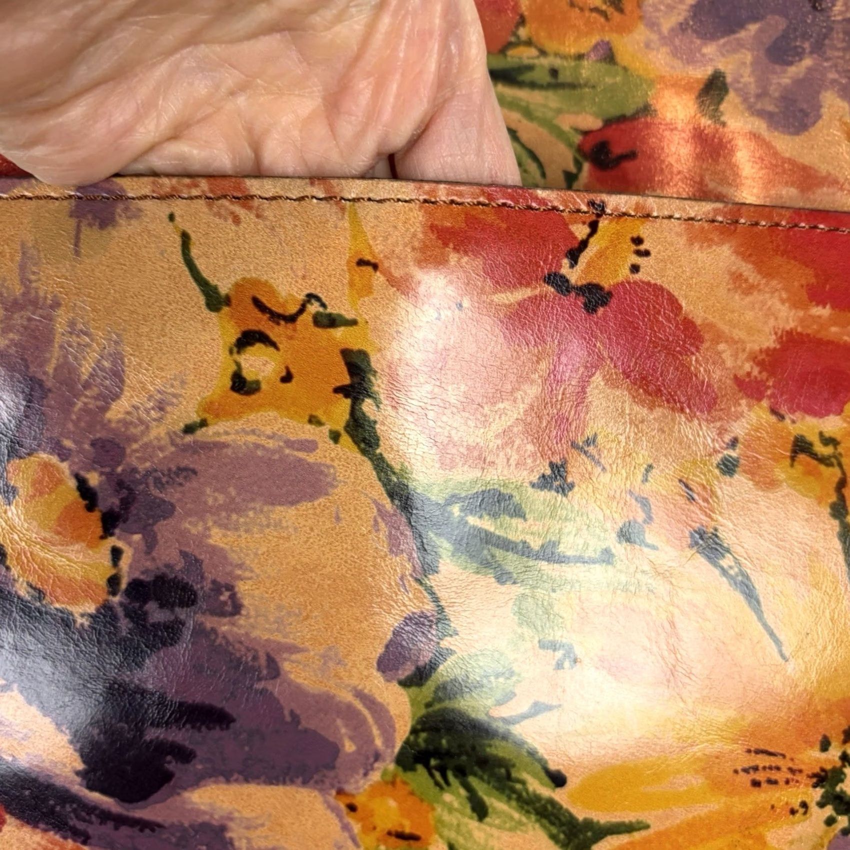 Patricia Nash Patricia Nash Aveley Rainforest Leather Crossbody Bag Read - Multicolor, Medium, Travel, Women's Crossbody Bag Size ONE SIZE - 5 Thumbnail