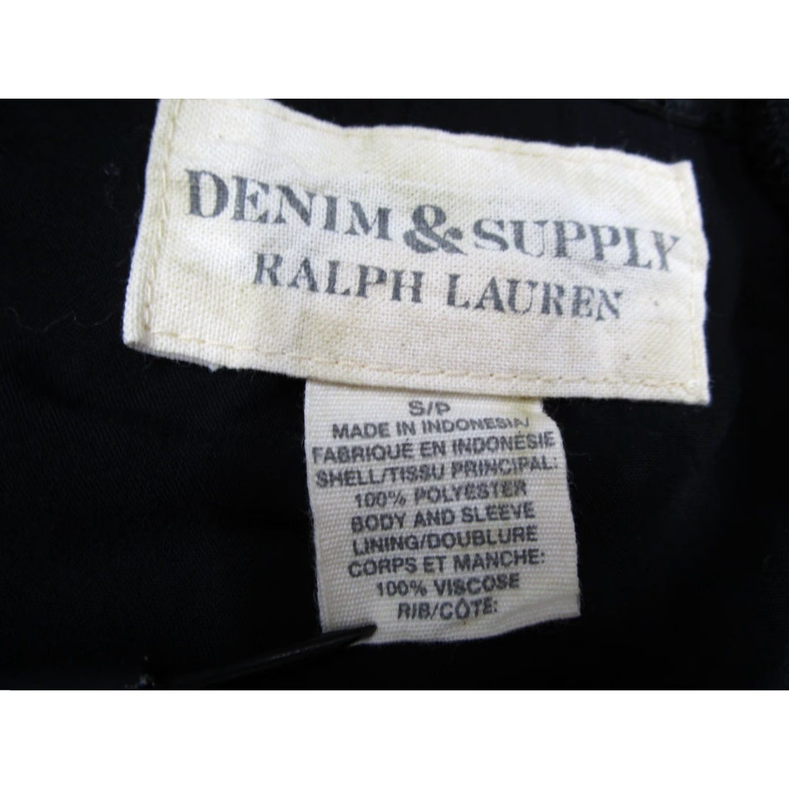 Vintage VINTAGE Denim & Supply Ralph Lauren Jacket Mens Small Black Full Zip Flight Talon Size US S / EU 44-46 / 1 - 2 Thumbnail