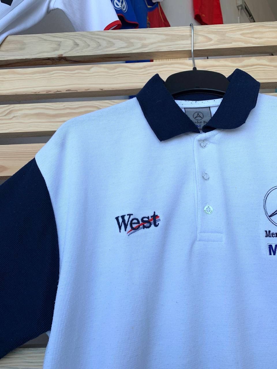 Mercedes-Benz × Vintage 1990s MERCEDES BENZ POLO West Mobil 1 Size US XL / EU 56 / 4 - 3 Thumbnail