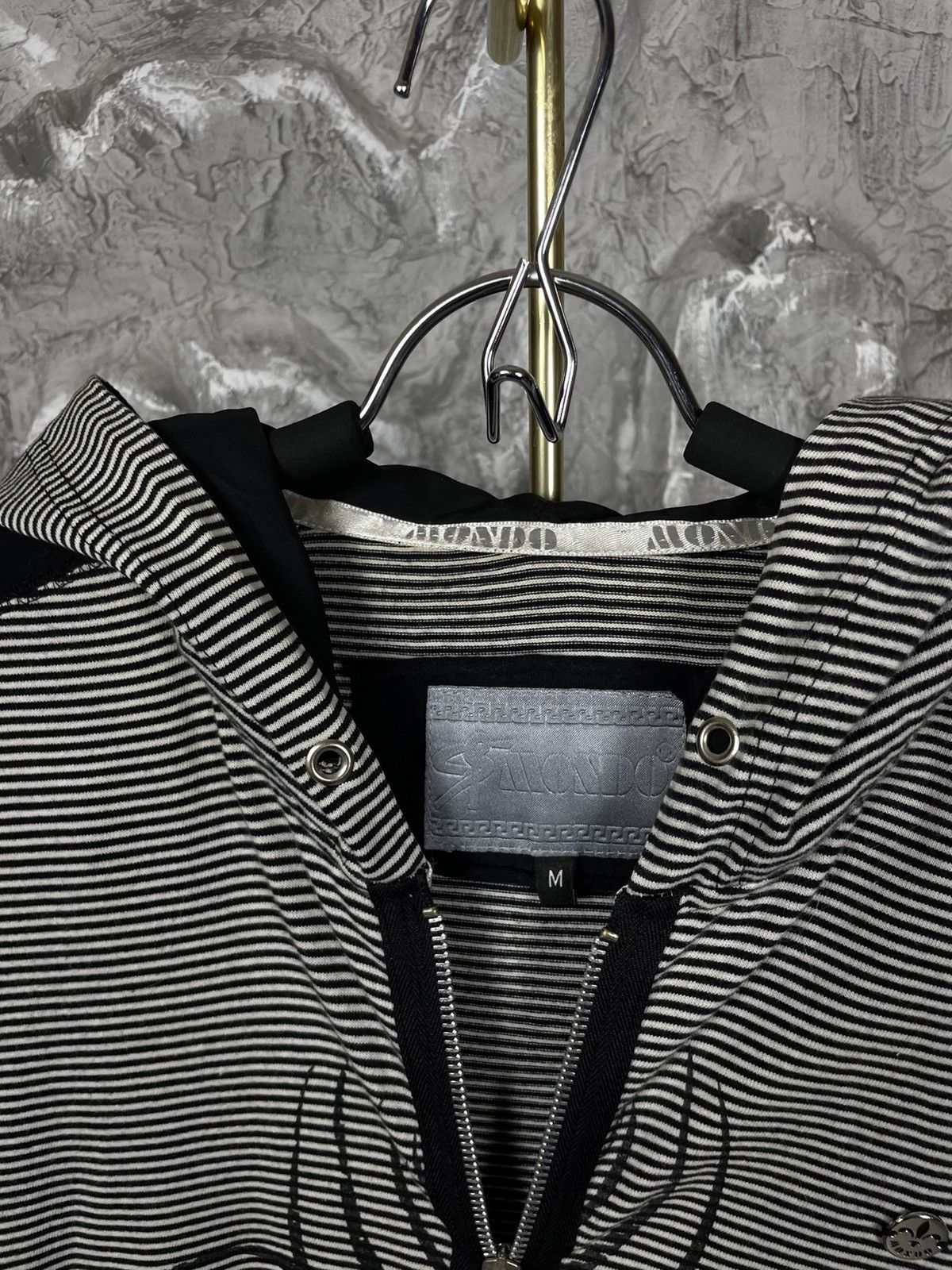 20471120 Striped Y2K Zip Tribal Hoodie Affliction Style Size US M / EU 48-50 / 2 - 10 Thumbnail