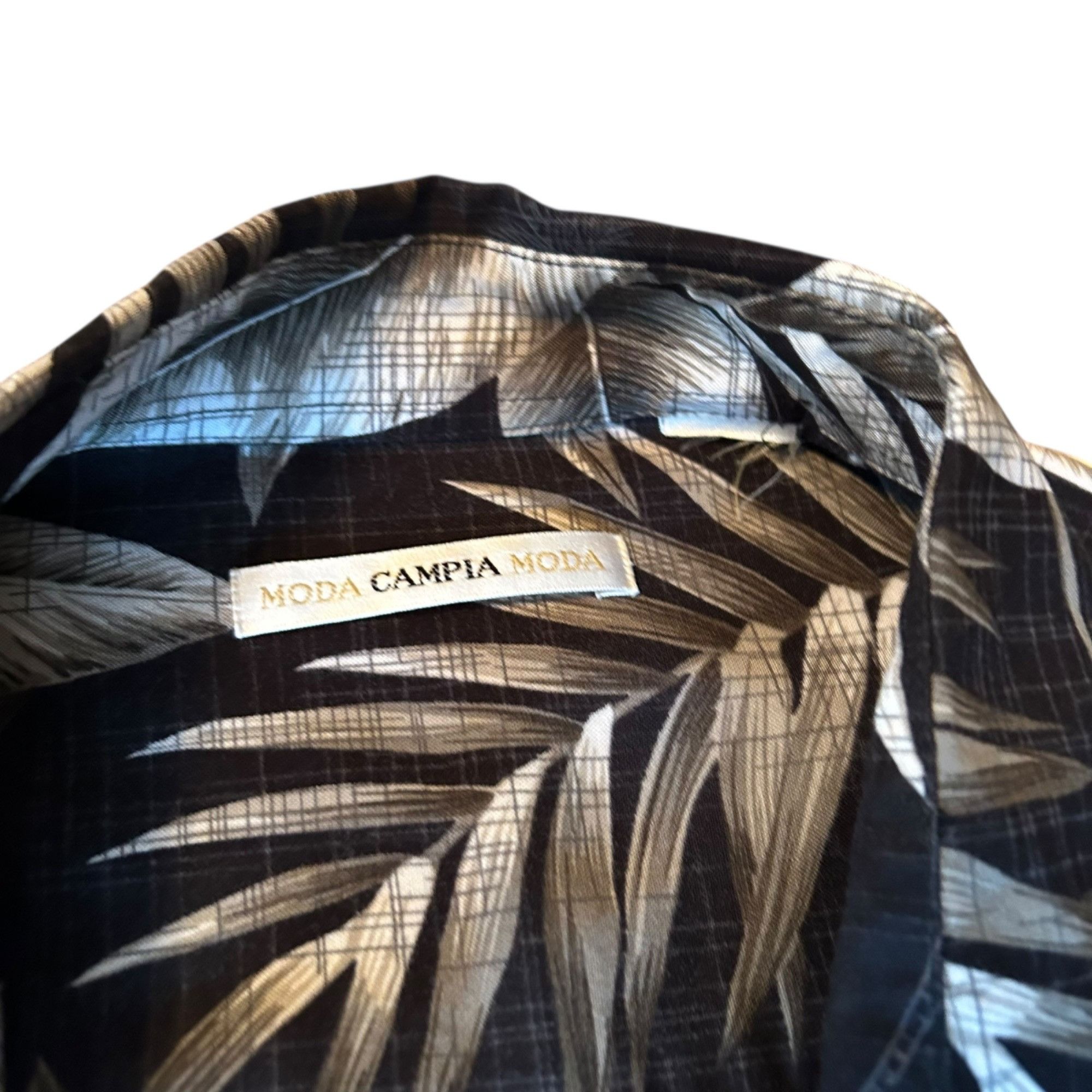 Campia Moda Campia Moda Black & White Tropical Summer Hawaiian Shirt Size US XL / EU 56 / 4 - 2 Thumbnail