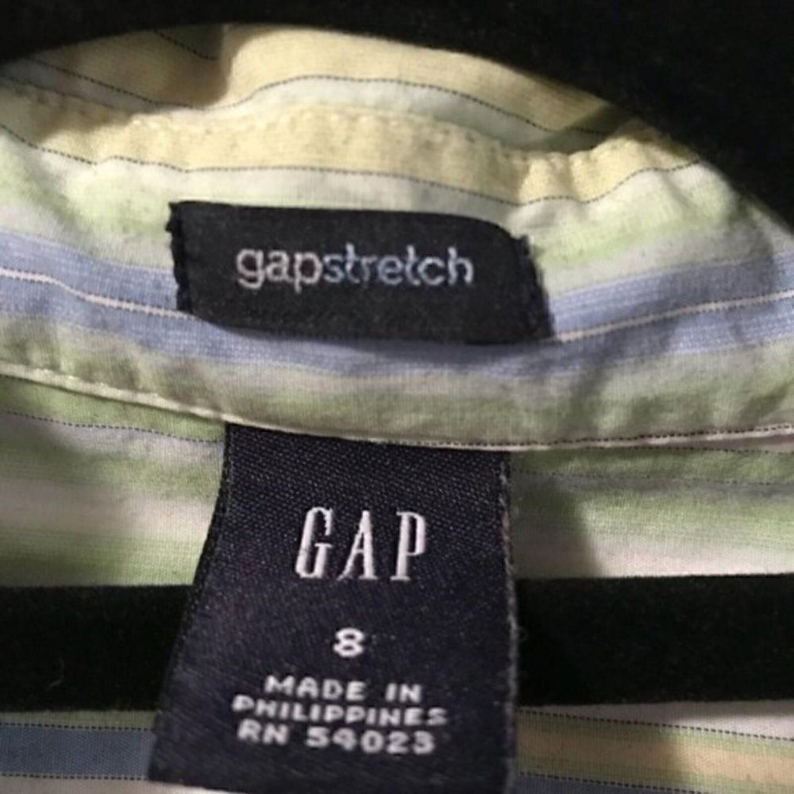 Gap Gap Women's Striped Button-Up Shirt with 3/4 Sleeves Size M / US 6-8 / IT 42-44 - 5 Thumbnail