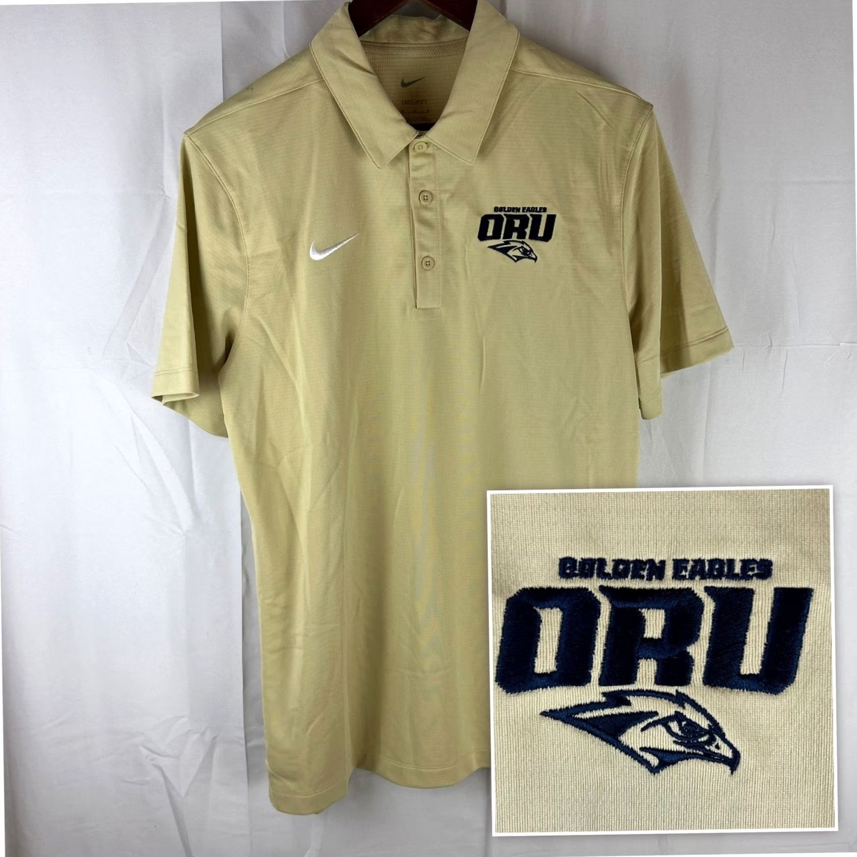 Nike Nike Dri-FIT Polo ORU Mens Medium Gold Size US M / EU 48-50 / 2 - 2 Thumbnail