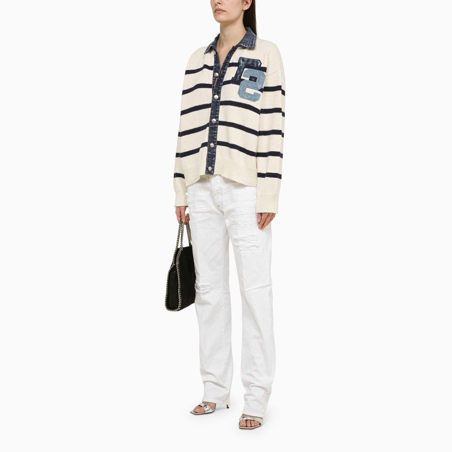 Dsquared2 o1d2blof0824 Striped Cardigan in Multicolor Size M / US 6-8 / IT 42-44 - 2 Thumbnail