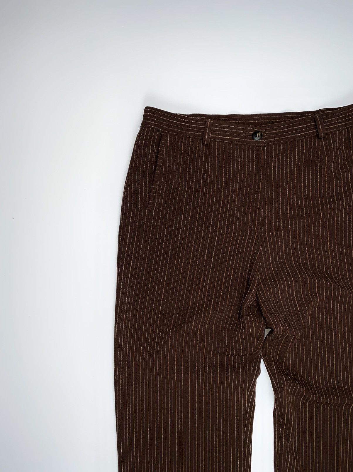 Givenchy 🚨 Selection De Givenchy Vintage Brown Striped Pants YLS RRL Size 36" / US 14 / IT 50 - 2 Thumbnail