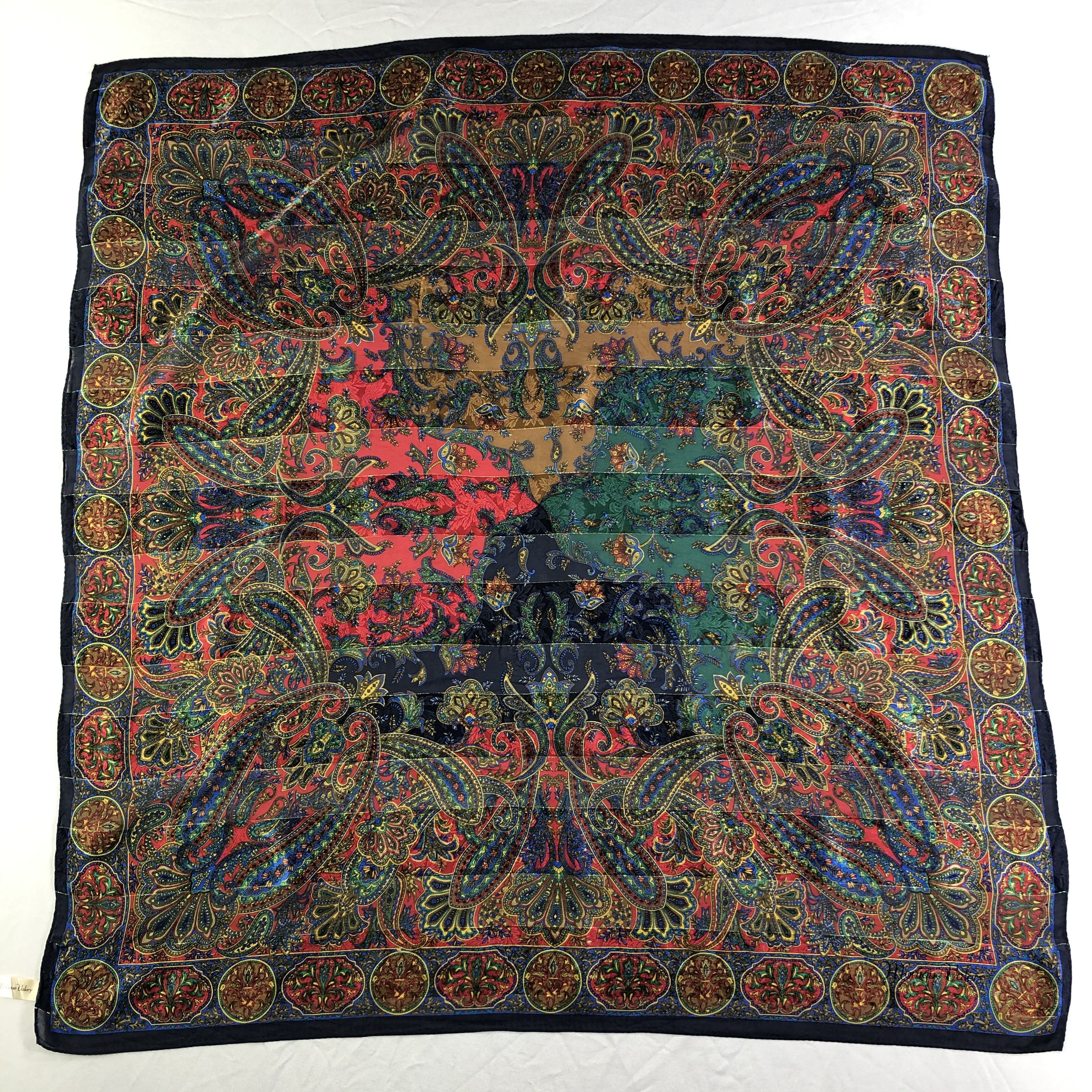Vintage Vintage Monique Valery Silk Scarf Size ONE SIZE - 2 Thumbnail