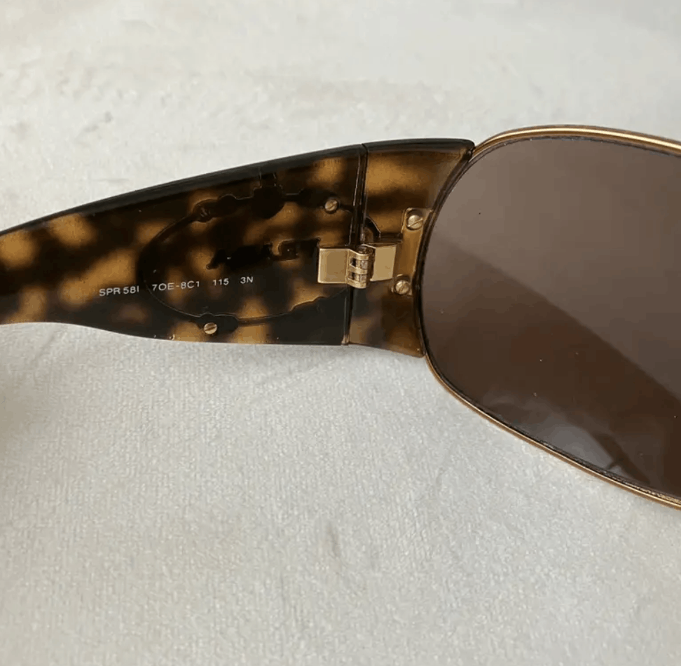 Prada PRADA Sunglasses Rectangle Wrap Shield Metal Symbole RI920 Size ONE SIZE - 3 Thumbnail