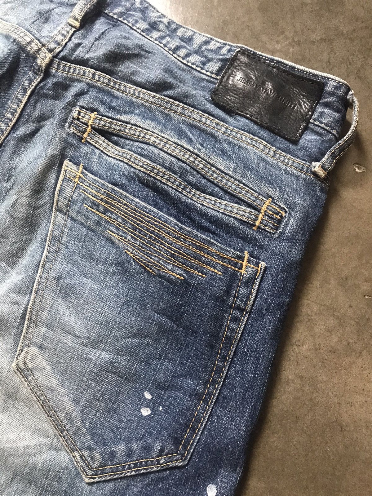Jimmy Taverniti × Taverniti × Vintage Jimmy Taverniti - Blackie Fade Washed Splattered Paint Jeans Size US 30 / EU 46 - 18 Thumbnail