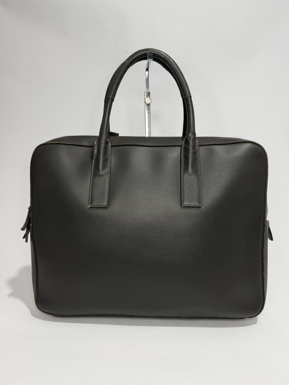 Saint Laurent Paris SAINT LAURENT Gray Leather Museum Briefcase Size ONE SIZE - 4 Thumbnail