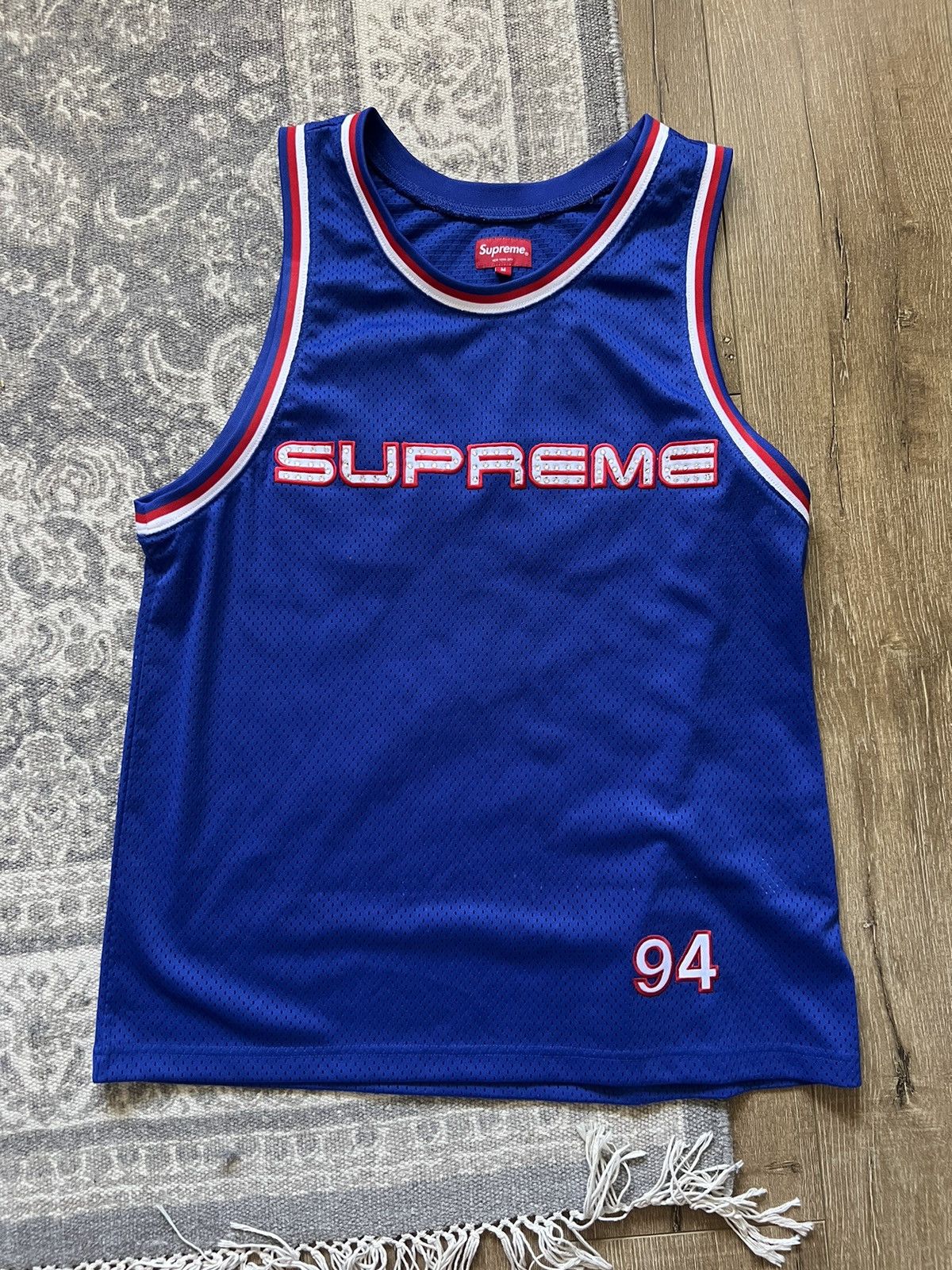 Supreme Supreme Rhinestone Basketball Jersey | Grailed