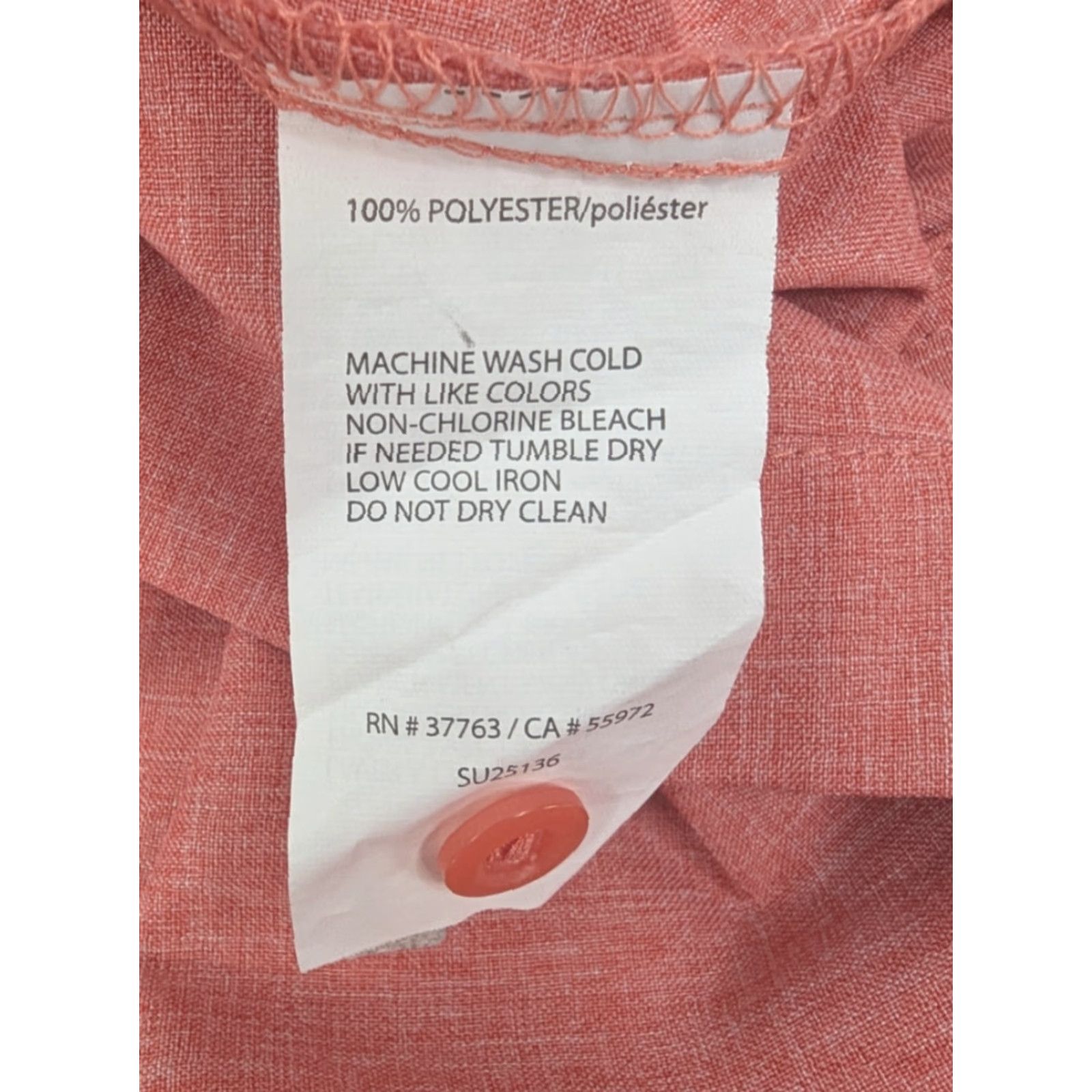 Vintage Havanera Button-Down Shirt Mens Small Cuban Style Short Sleeve Summer Salmon Red Pink Size US S / EU 44-46 / 1 - 7 Thumbnail