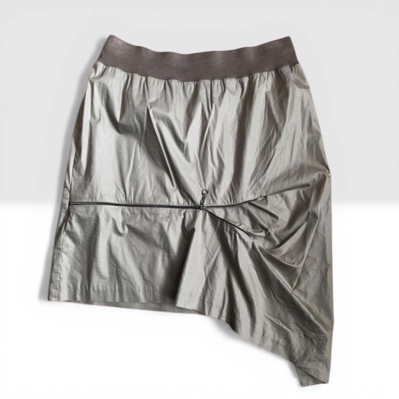 Cop Copine The Cop Copine Neutral Zipped Asymmetrical Skirt Size 34" / US 12 / IT 48 - 3 Thumbnail