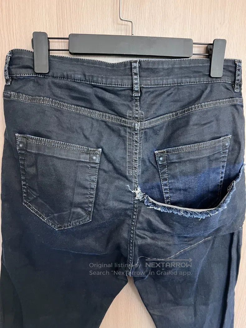 Rick Owens RICK OWENS Waxed coated patchwork denim cropped pants Size US 33 - 3 Thumbnail
