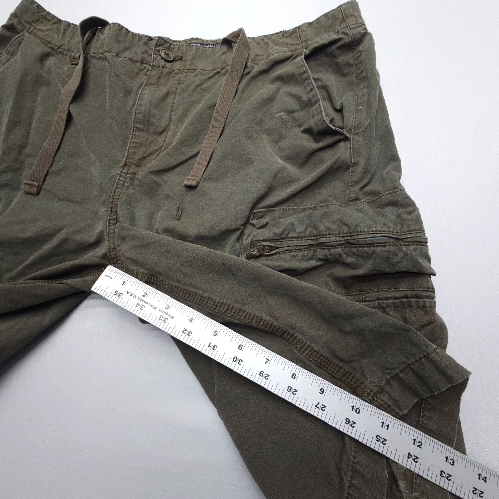 Old Navy VINTAGE Old Navy Surplus Company Cargo Shorts Mens 36 Green Heavy Y2K Military 2008 Size US 36 / EU 52 - 7 Thumbnail