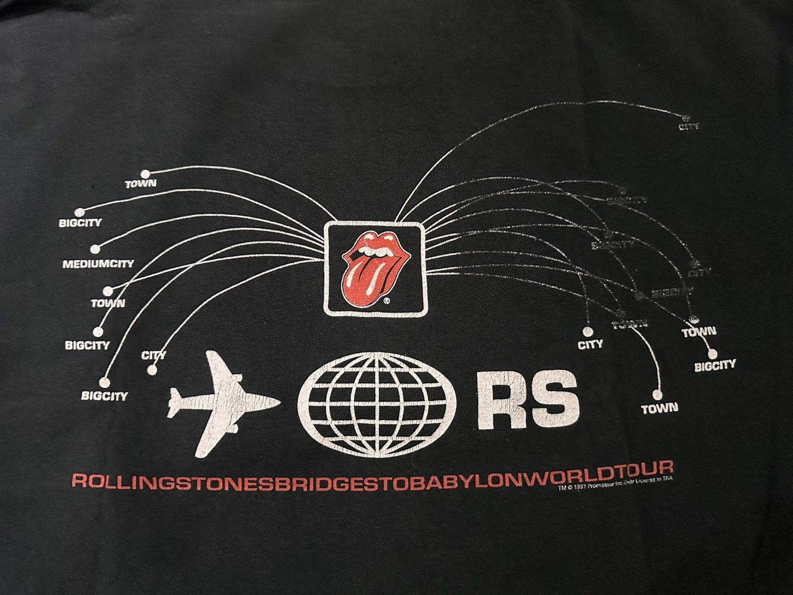 The Rolling Stones Vintage 1990’s Rolling Stones Brigdes to Babylon Tour TShirt Size US L / EU 52-54 / 3 - 5 Thumbnail