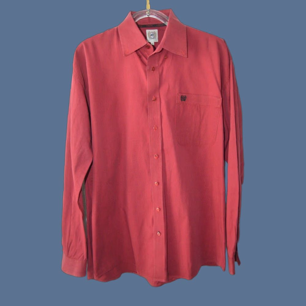 Vintage Cinch Men's Western L/S Shirt XL Red Stripe Cotton Shirt Size US XL / EU 56 / 4 - 1 Thumbnail