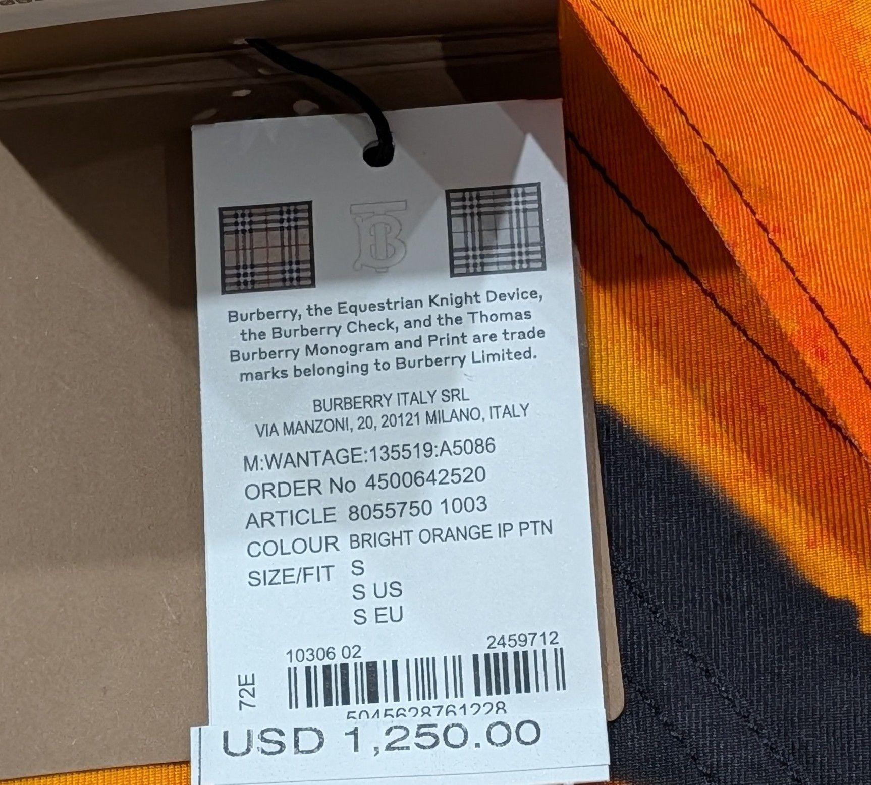 Burberry BURBERRY Tiger Print Silk Button Up Shirt Orange Small Size US S / EU 44-46 / 1 - 8 Thumbnail
