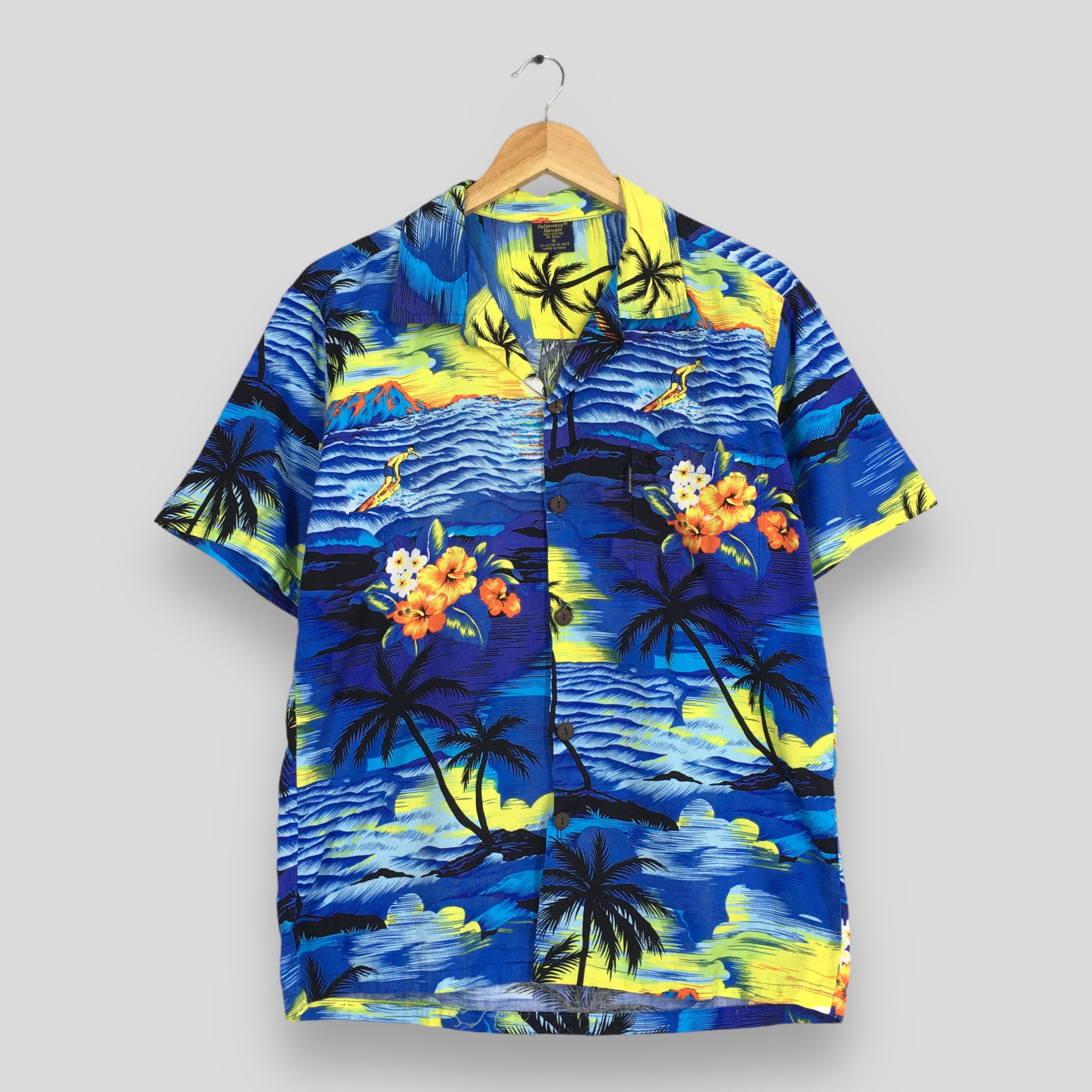 Other Vintage Hawaiian Surfing Palm Tree Aloha Cotton Shirt Small Size US S / EU 44-46 / 1 - 1 Thumbnail