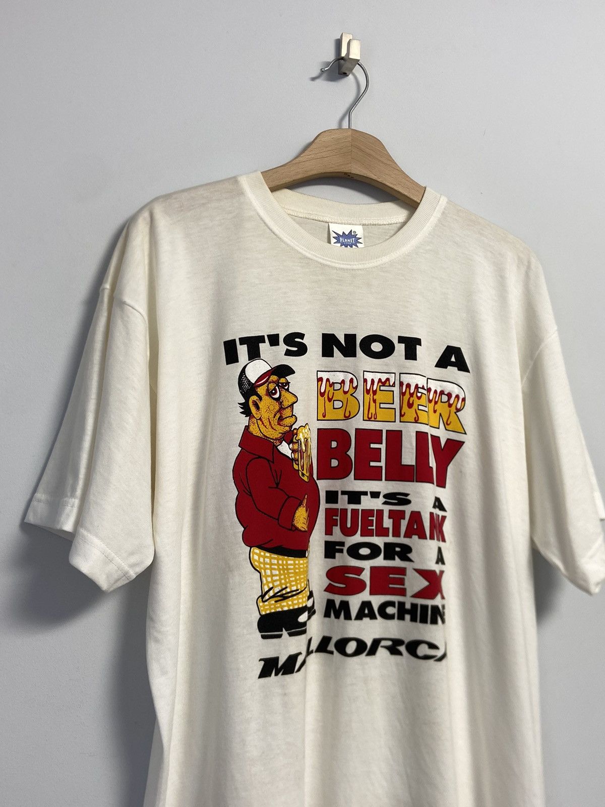 Vintage 90s It's Not a Beer Belly It's a Sex Machine Funny Tee Size US XL / EU 56 / 4 - 2 Thumbnail