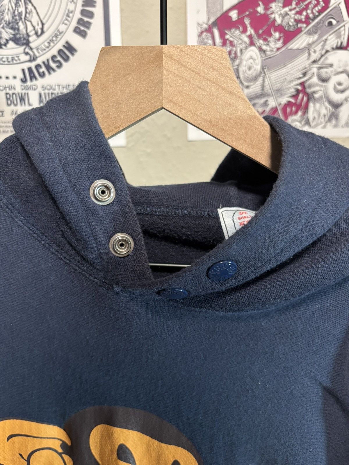 Bape Vintage Bape Snap-Close Hoodie Size US XL / EU 56 / 4 - 5 Thumbnail