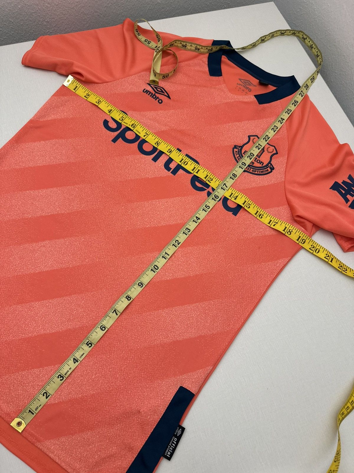 Umbro Everton FC 2019/20 Third Jersey Coral/Orange Umbro Sportpesa Size US S / EU 44-46 / 1 - 7 Thumbnail