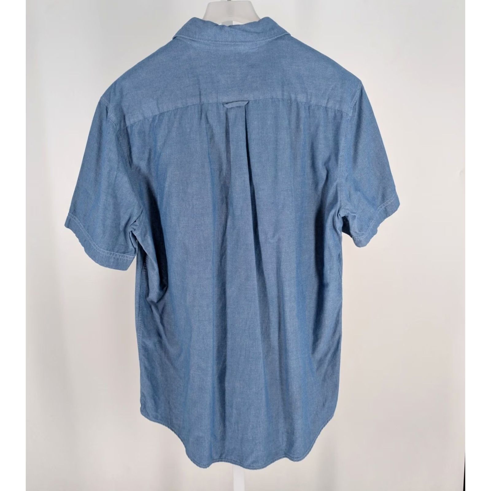 Lacoste Lacoste L!VE Chambray Popover Shirt Blue Utility Asymmetrical Pocket 42 L Mens Shirt Regular 42 Cotton Vintage Size US XL / EU 56 / 4 - 3 Thumbnail