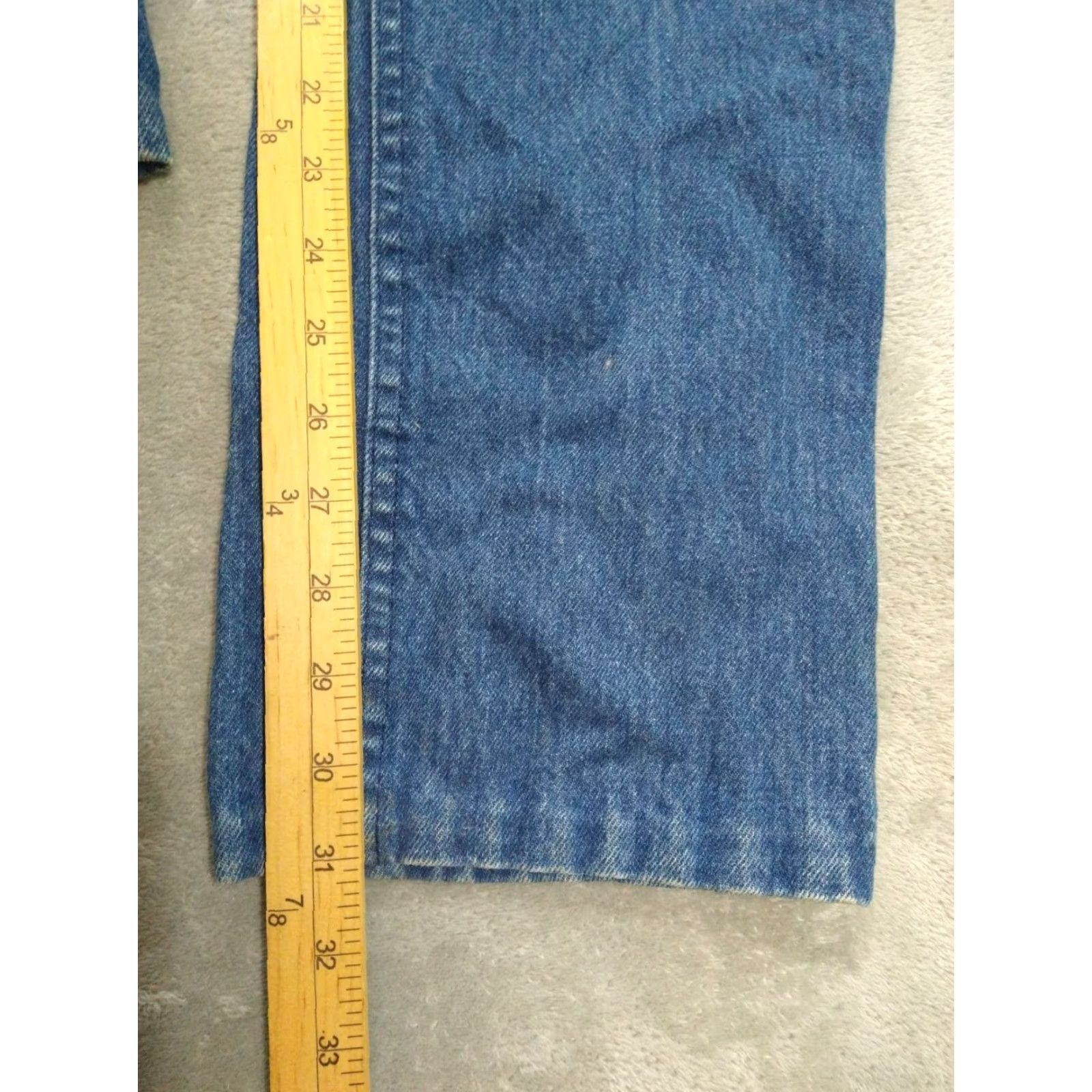 Lee VINTAGE Lee Jeans Womens 10 Blue Denim Talon Aztec Straight Leg High Rise Jeans 90s Womens Size 32" / US 10 / IT 46 - 6 Thumbnail