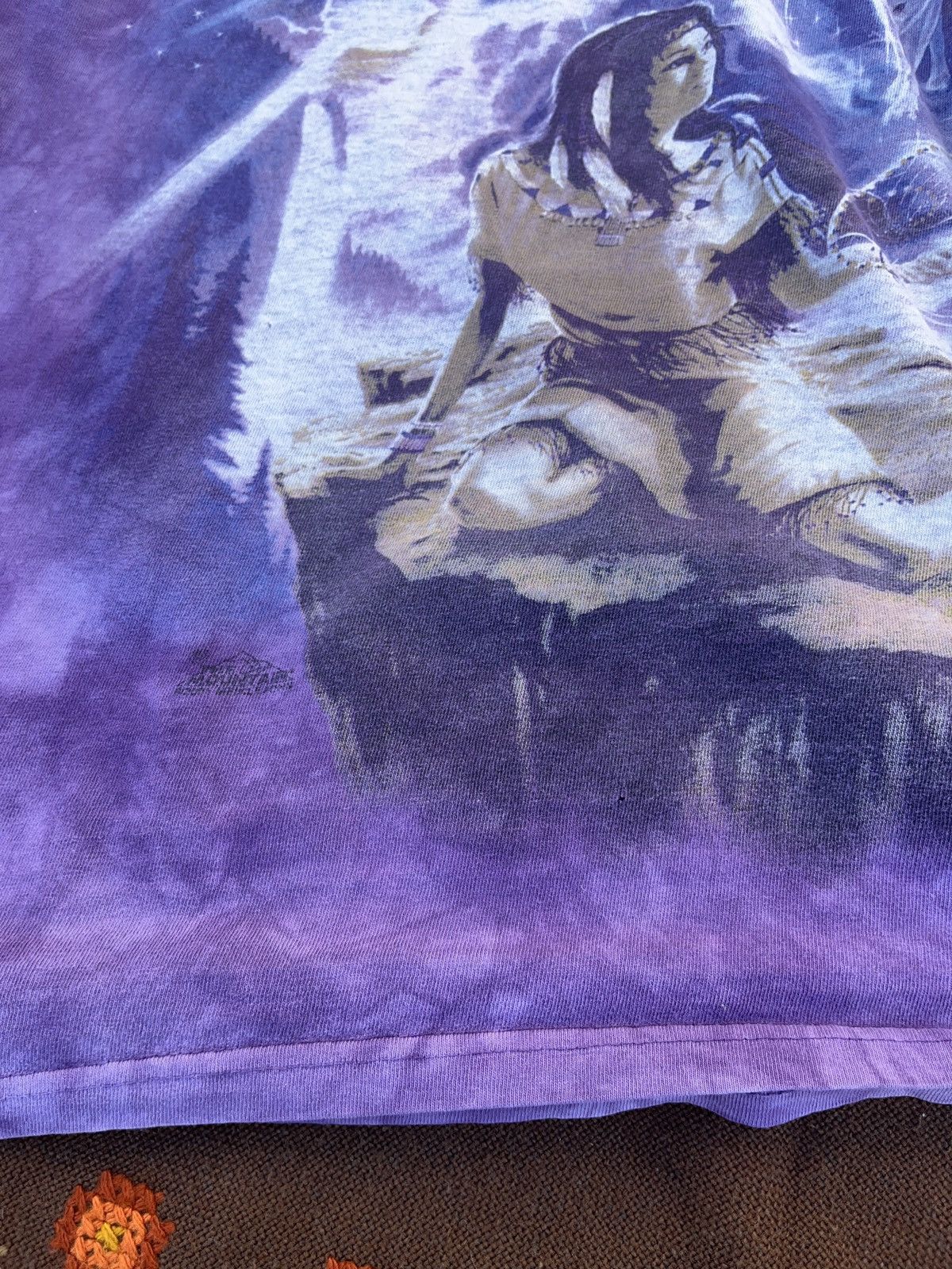 The Mountain × Vintage Vintage The Mountain Tie Dye Native American Wolves T-shirt Size US XL / EU 56 / 4 - 3 Thumbnail
