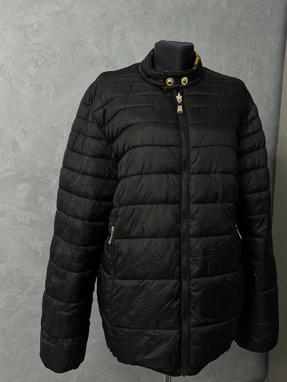 Versace reversible puffer jacket Black Gold Barocco Size S