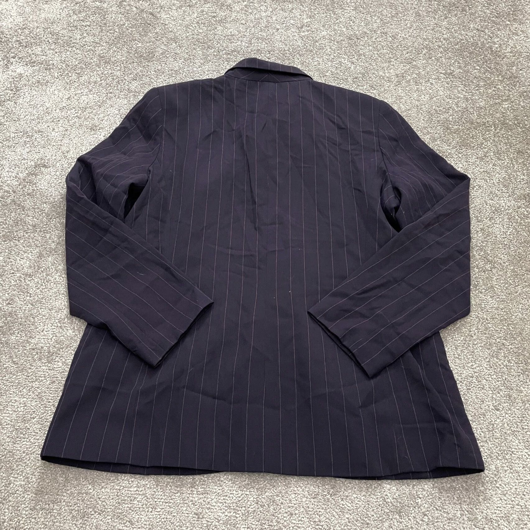 Bob Mackie Bob Mackie Blazer Mini Skirt Suit Set Womens 16 Purple Stripe Business Formal Size 38" / US 16 / IT 52 - 3 Thumbnail