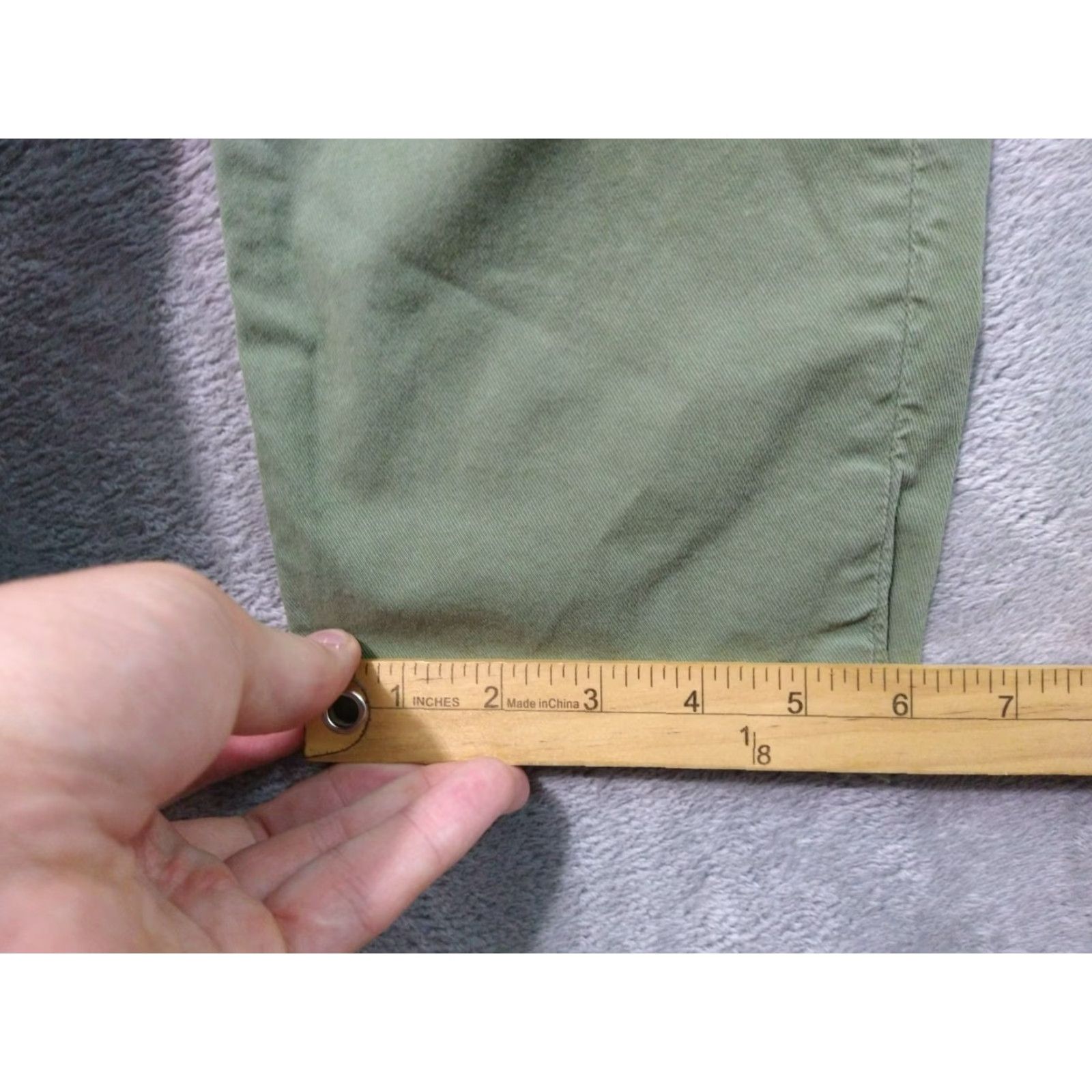 Frank & Eileen FRANK & EILEEN PANTS Womens 4 Green Wicklow Italian Chino Twill Low Rise 24 In Inseam Cotton Casual City Preppy Size 27" / US 4 / IT 40 - 6 Thumbnail