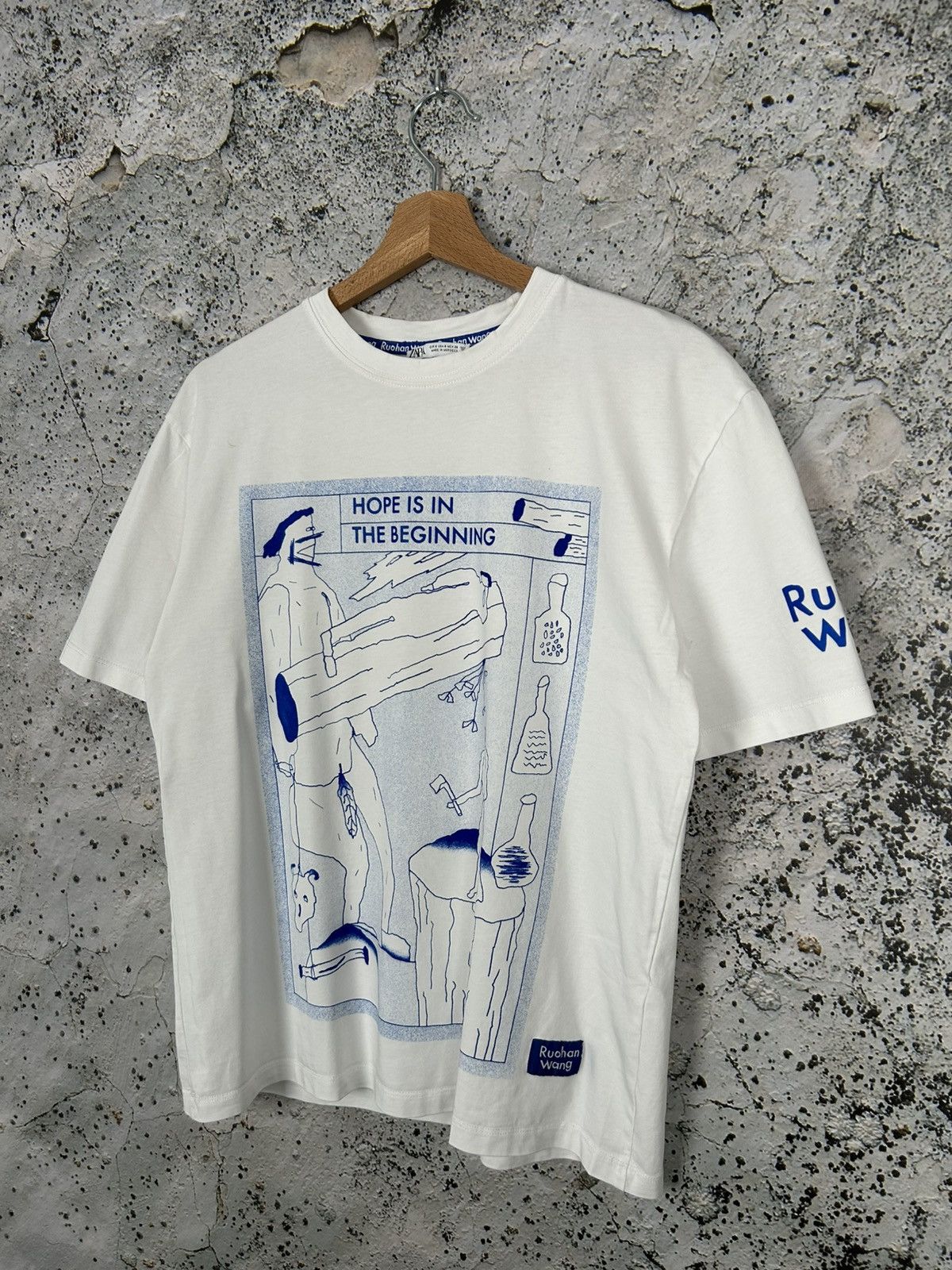 Zara Zara Rouchan Wang Avant Garde Abstract Graphic Tee Grunge Size US S / EU 44-46 / 1 - 2 Thumbnail
