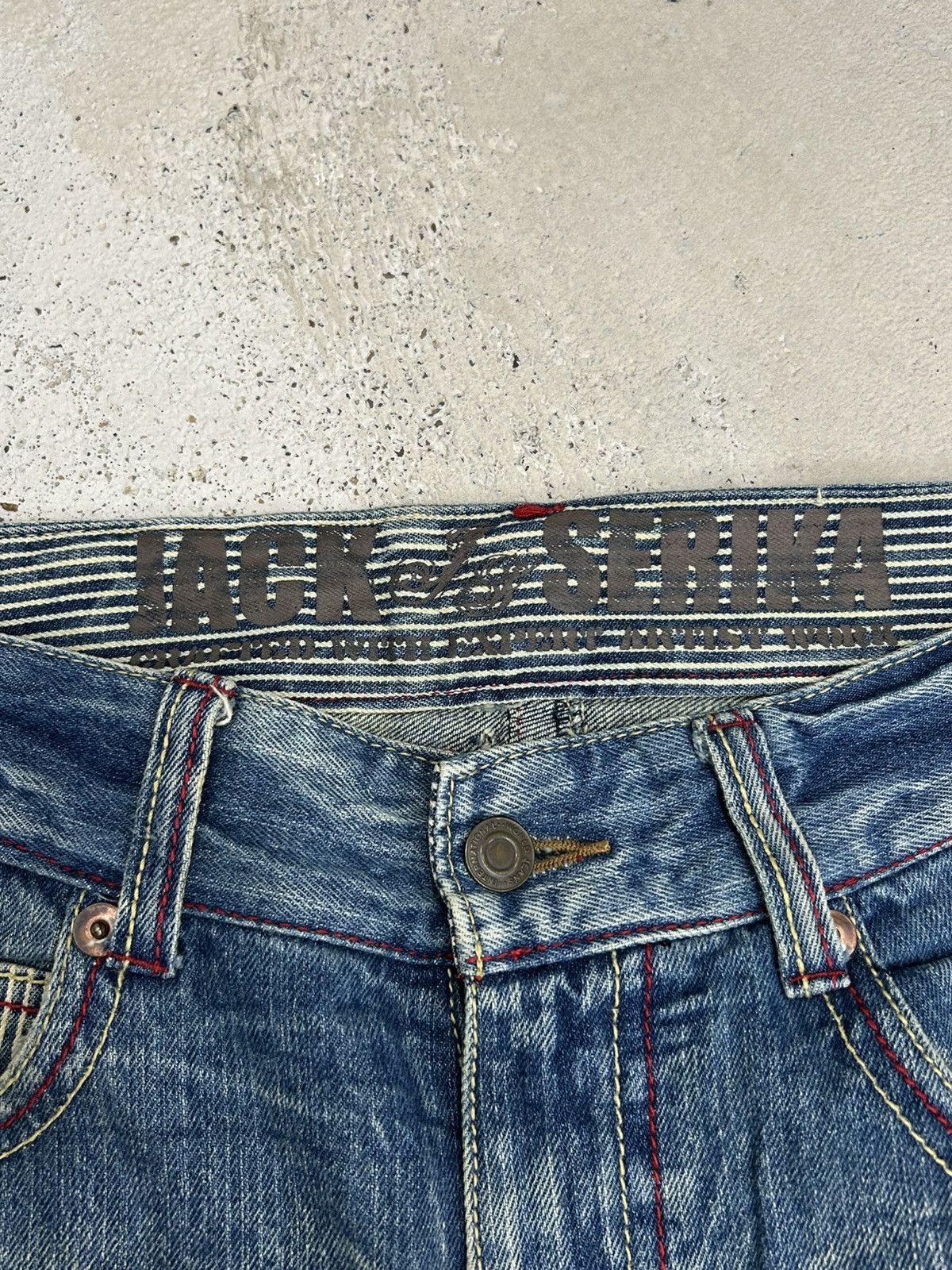 GOSTAR DE FUGA Vintage Jack Serika Mud Washed Gothic Distressed Boro Size US 31 - 11 Thumbnail
