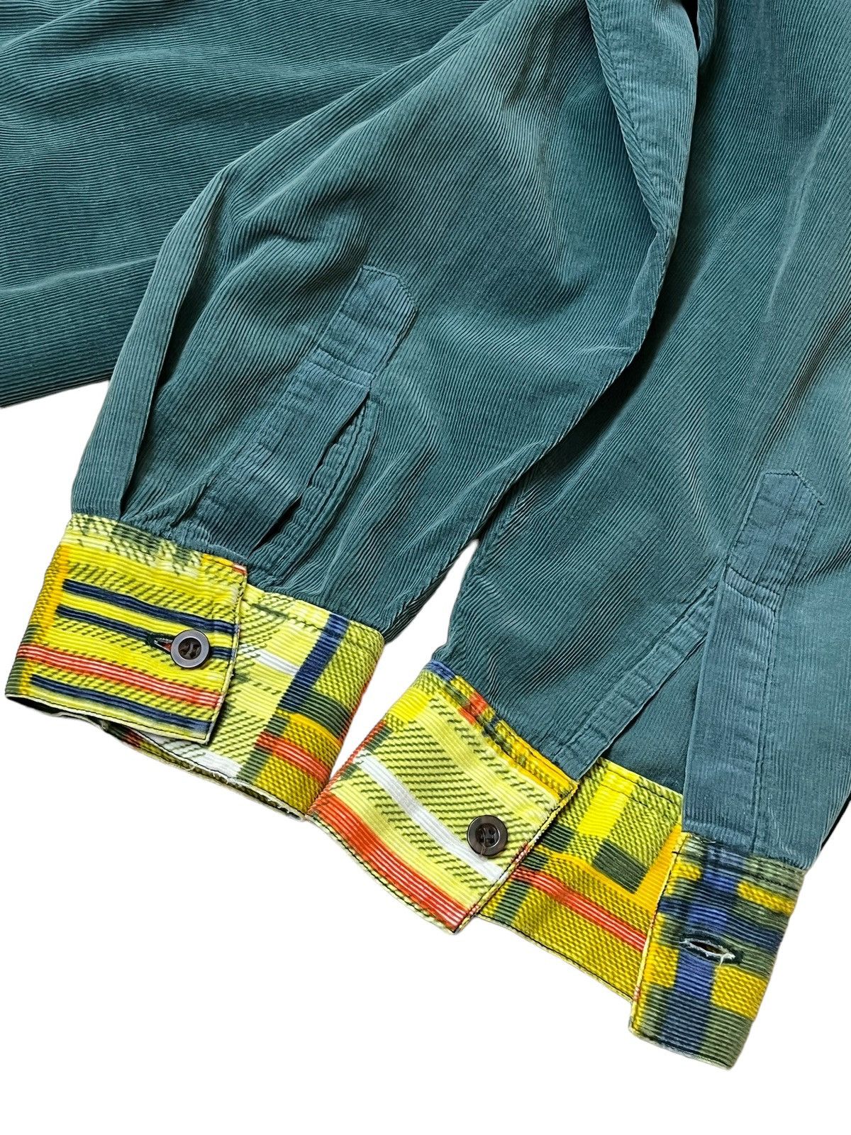 Issey Miyake JAPANESE BRAND NAF NAF CORDUROY PATCHWORK BUTTON UPS SHIRT Size US L / EU 52-54 / 3 - 6 Thumbnail