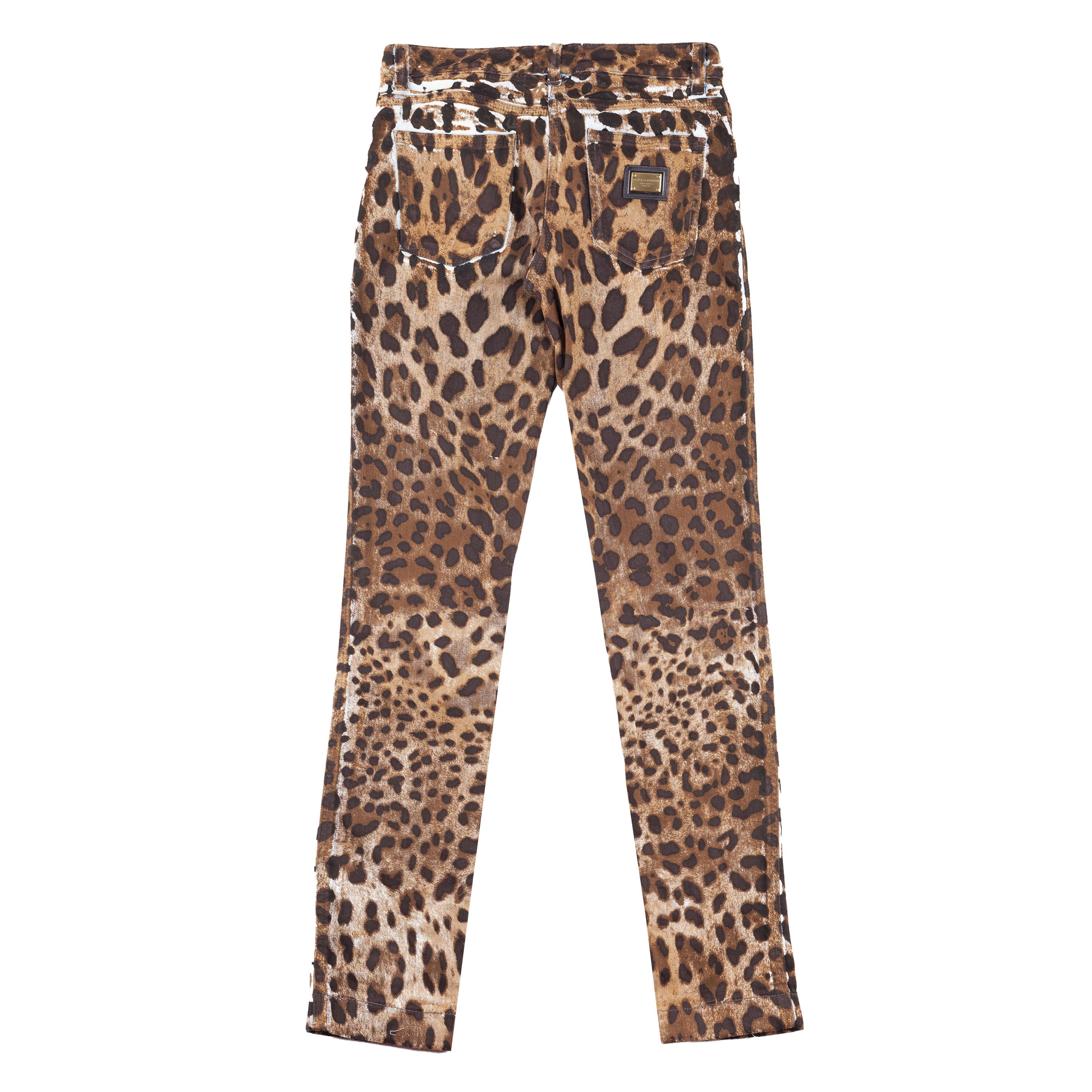 Dolce & Gabbana Dolce & Gabbana Cheetah Skinny Mid Rise Vintage Pants (S/M) Size 27" / US 4 / IT 40 - 3 Thumbnail