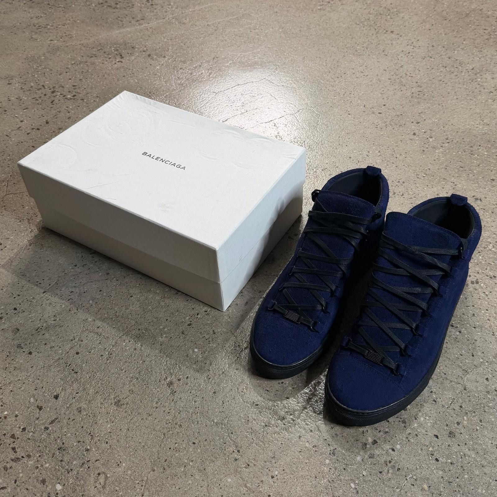 Balenciaga Balenciaga Suede Arena Sneakers (Blue) Size US 12 / EU 45 - 4 Thumbnail