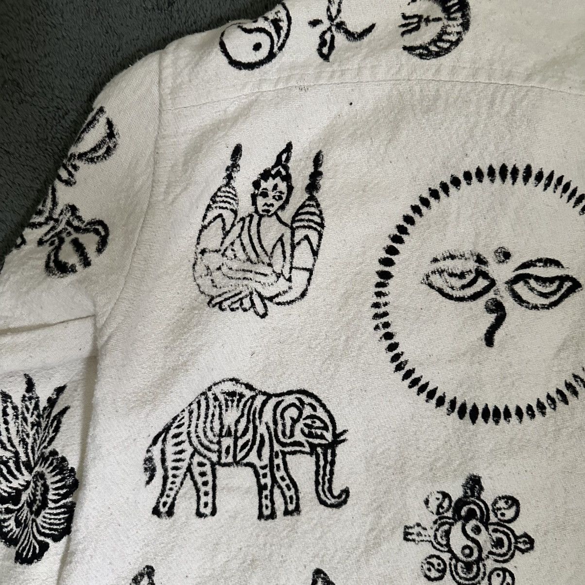 Vintage Vintage Hand Painted Hindu Button Up Shirt Size US M / EU 48-50 / 2 - 6 Thumbnail