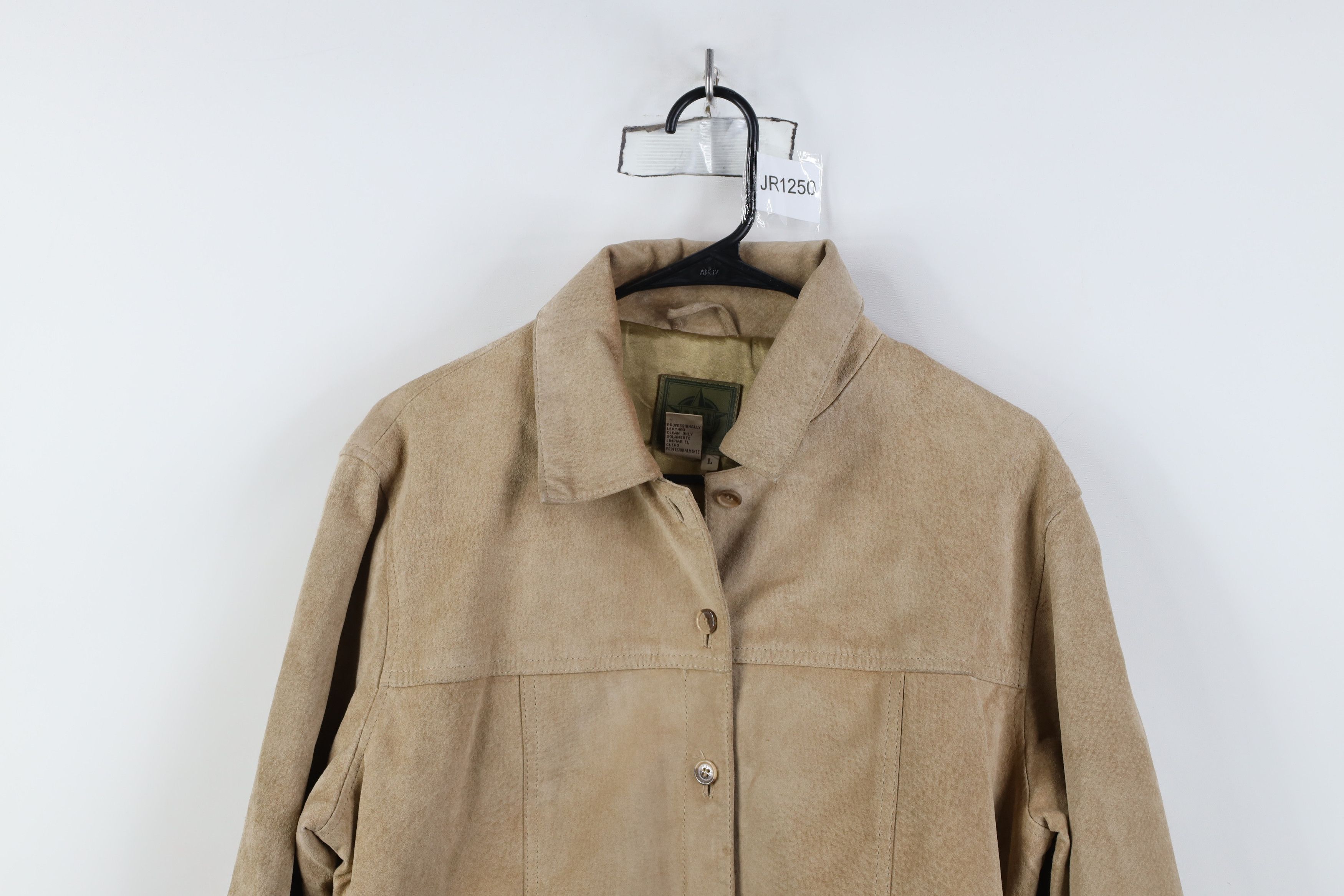 Vintage Vintage 90s Streetwear Suede Leather Button Shirt Jacket Size L / US 10 / IT 46 - 2 Thumbnail