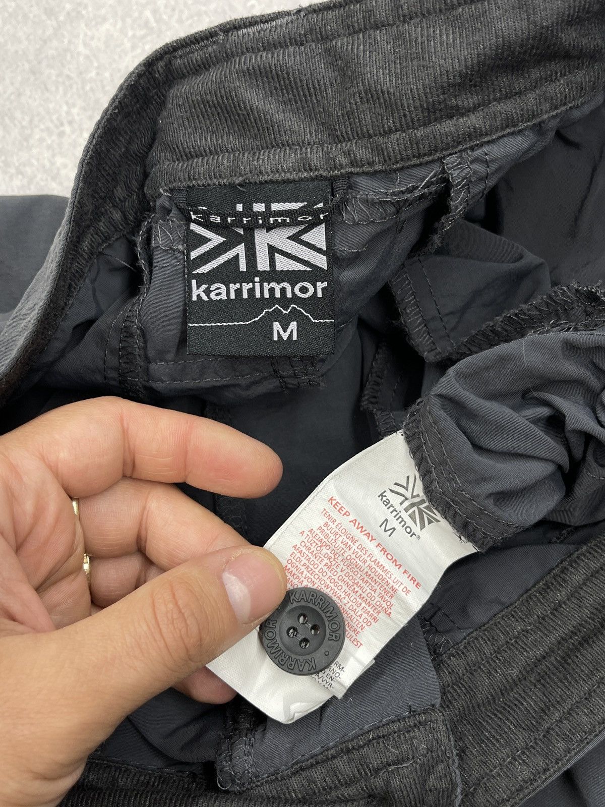 Karrimor Mens Karrimor 2in1 Nylon Cargo Pants Grey Multipocket Y2K Size US 32 / EU 48 - 9 Thumbnail