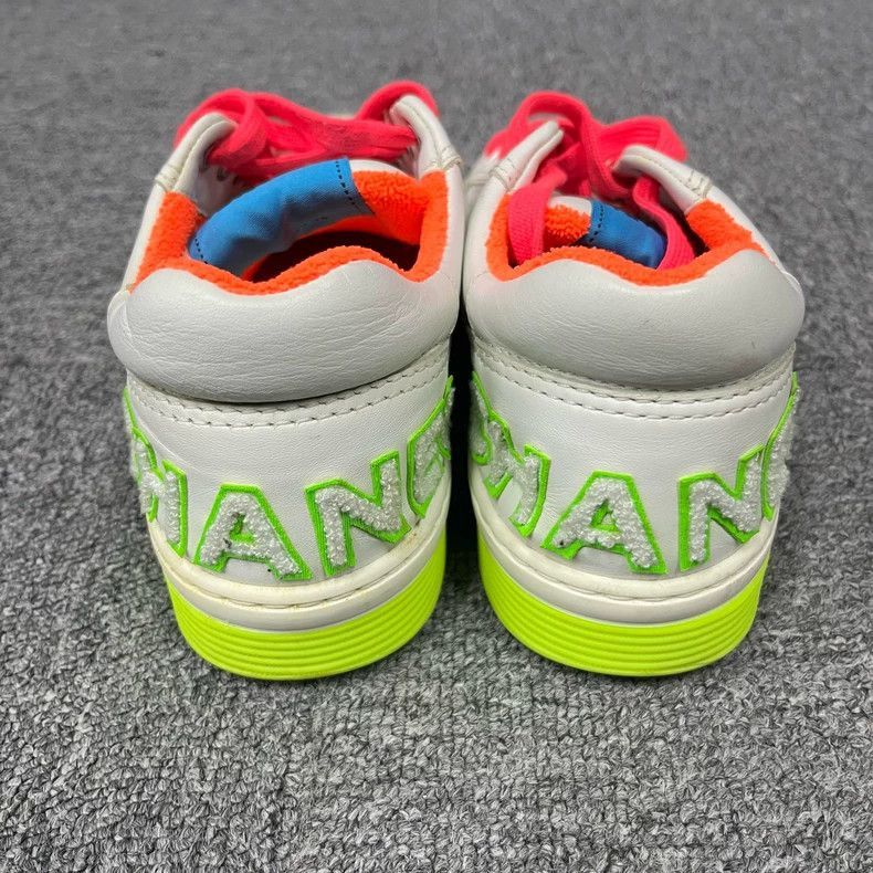 Chanel Chanel White Lace-Up Fashion Sneakers Size US 5.5 / EU 38 - 3 Thumbnail