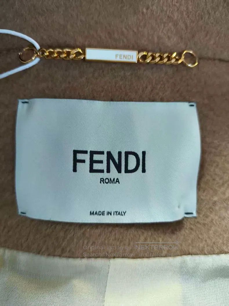 Fendi Fendi Camel Hair Coat, Beige Size XXS / US 00 / IT 34 - 3 Thumbnail